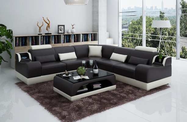 Corner sofa couch upholstery living landscape corner set corner leather sofa gray