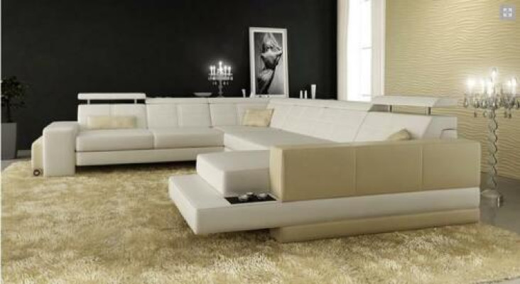Designer suite corner suite living landscape U-shape couch corner sofa upholstery