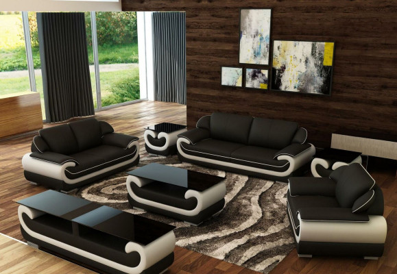 Leather Sofa Couch Living Area 3+2 Seater Suite Design Modern Sofa xlfurniture.co.uk