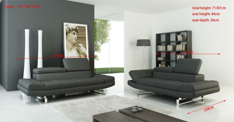 Leather sofa sets, living room landscape, 3+2 seater set, modern design