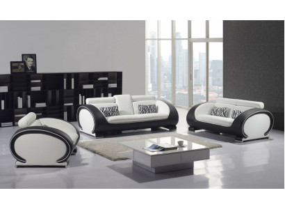Sofa 2-seater design modern sofas upholstery fabric seat two-seater leather new