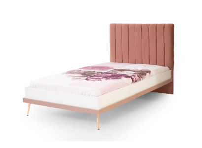 Exclusive pink children's bed, designer wooden bed, bedroom youth bed