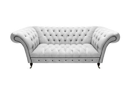 Modern white design furniture Chesterfield two-seater sofa couch living room