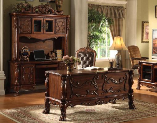 Desk chair computer desk designer office tables baroque rococo 3-piece set