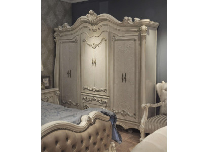 Classic antique style wardrobe closet wood wardrobe cabinets