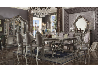Dresser Luxury Display Cabinet Glass Antique Style Baroque Rococo