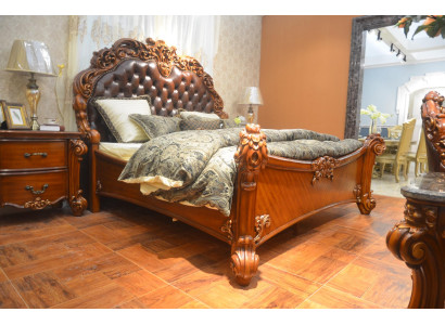 Bed Cushion Design Luxury Double Hotel Beds Sleep Room Decoration Leather