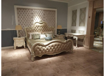 Luxury Chesterfield beds Royal leather bed Palace hotel double bed