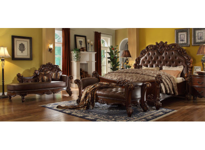 Royal double bed with 2x nightstand console complete set