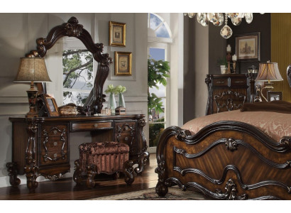 Dressing table mirror stool luxury console bedroom dresser baroque style