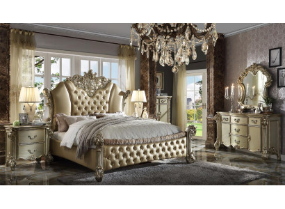 5-piece furniture set bed + 2x nightstand + dresser + mirror bedroom