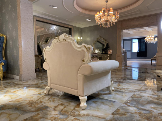 Textile Armchair 1 Seater Sofa Upholstered Sofas Design Classic Luxury Baroque
