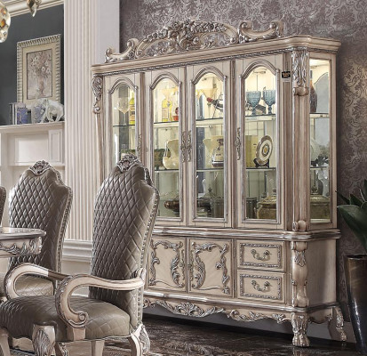Sideboard Silver Baroque Wood Style Classic Italian Furniture Design Dresser New