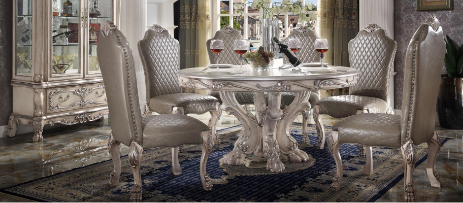 Round dining table baroque Italian furniture decor dining room tables