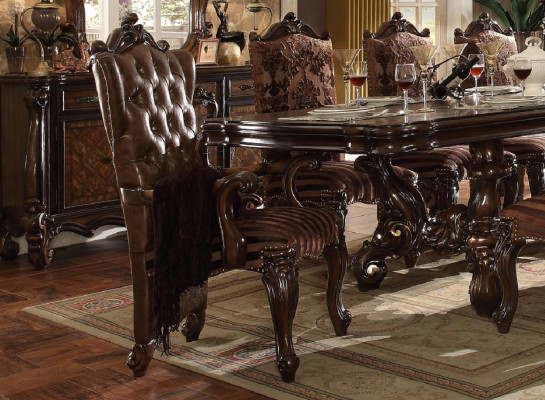 Classic Brown Chesterfield Chair Exclusive Leather Chair Baroque Style Seating Furniture