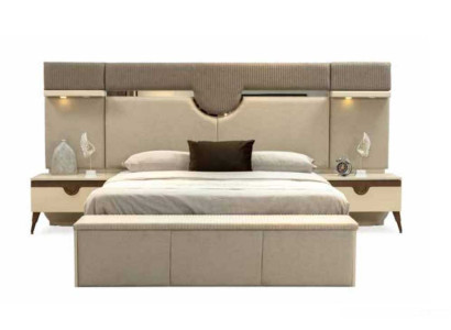 3-piece bedroom set bed 2x nightstand stylish furniture beds