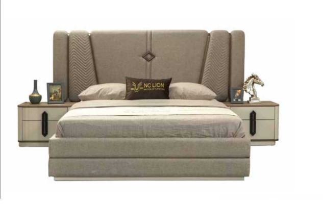 Bed Nightstand 3-piece Bedroom Set Stylish Design Modern Luxury Beds