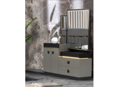 Dressing table with mirror console wooden modern bedroom