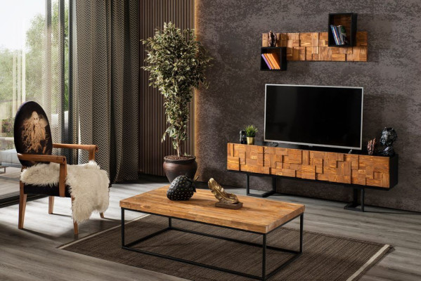 TV stand coffee table RTV wood furniture solid wood living room wall unit wall cabinet coffee table