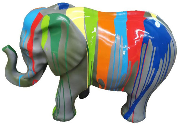 Designer figurine statue modern figure decoration elephant garden sculpture.