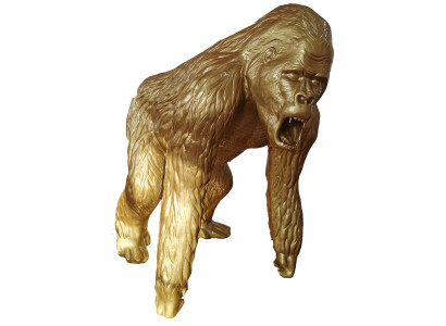 Gold deco gorilla figures statues decoration garden new designer figure statue