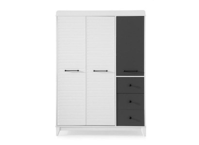 Stylish wardrobe wood cabinet design white children's room furniture