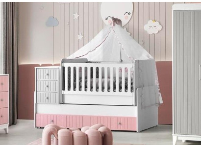 Stylish crib for baby multicolored Perfect furniture for your nursery