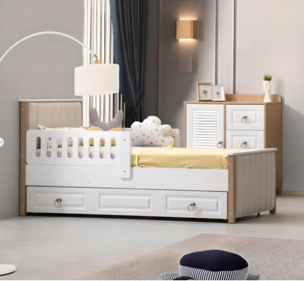 Bed frame children's bed 200 cm bed children's room bed frames white wood