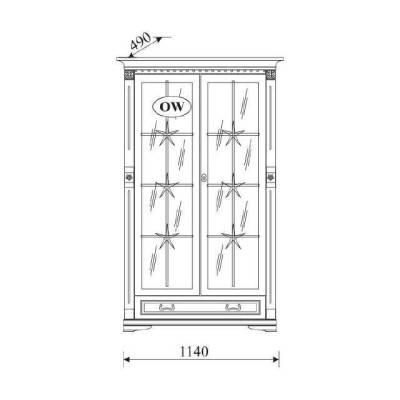 Classic display cabinet showcase glass cabinet colonial cabinet OW2A