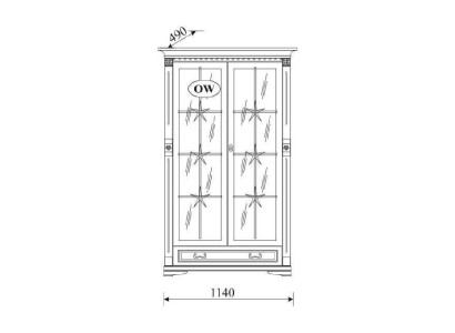 Classic display cabinet showcase glass cabinet colonial cabinet OW2A