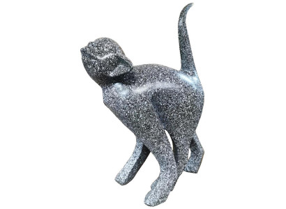 Design Figure Monkey Decor Statue Sculpture Abstract Designer Loft Silver Sculptures