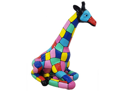 Design Figure Statue Modern Figures Statues Decoration Decor Giraffe Garden New