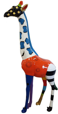 Design Figure Statue Modern Figures Statues Decoration Deco Giraffe Garden New