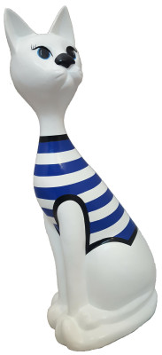 Designer decorative statues, modern painted figures, abstract statues, cat, new