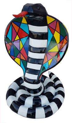Designer Abstract Modern Figure Snake Cobra Deco Garden Sculptures Snake