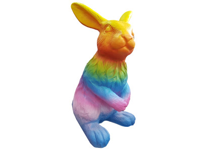 Designer figures, modern decorations, garden figures, rabbit sculpture, sculptures