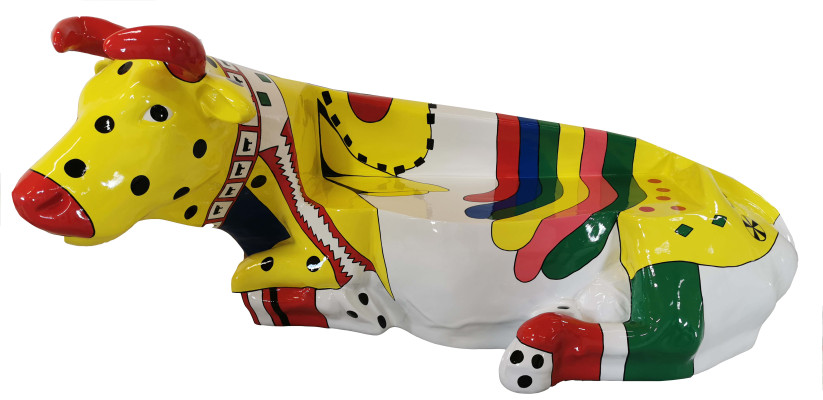 Designer Abstract Modern Figure Cow Deco Garden Sculptures Decoration Design
