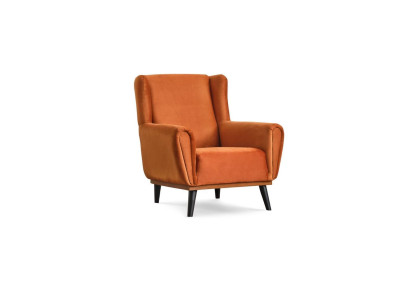 Single armchair 1-seater fabric armchair orange design club chair modern