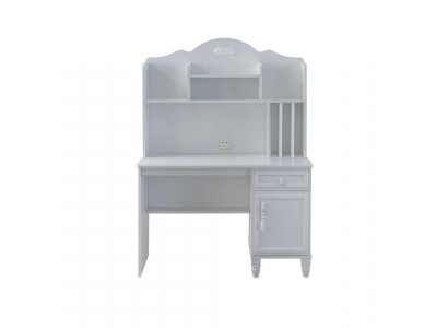 Modern desk shelves computer desk wood white children's room table