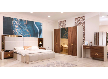 Bedroom furniture modern set 6-piece designer furnishings new double bed