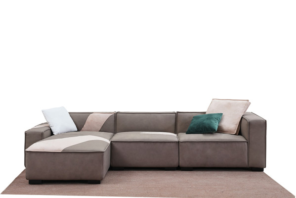 Sectional sofa living landscape couch L-shaped upholstered couches leather design Italy