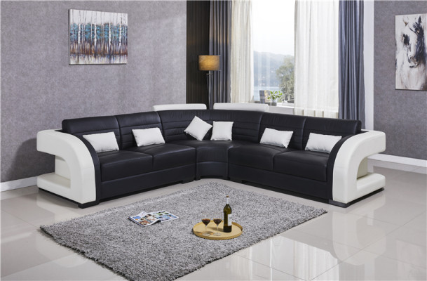 Set furniture living landscape L-shape new designer sofa couch corner sofa + stool upholstery