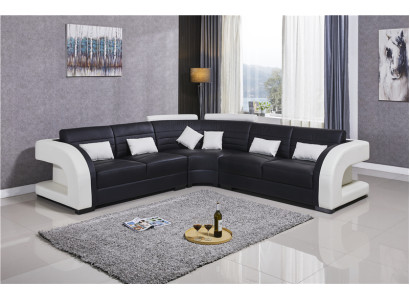 Set furniture living landscape L-shape new designer sofa couch corner sofa + stool upholstery