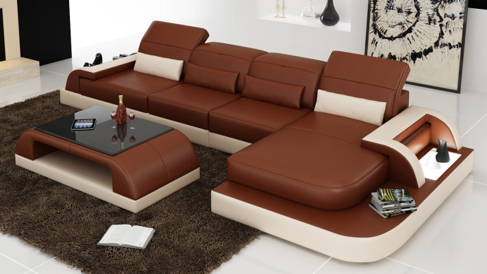 Couch set upholstery big XXL sofas couches sofa living landscape corner sofa + table