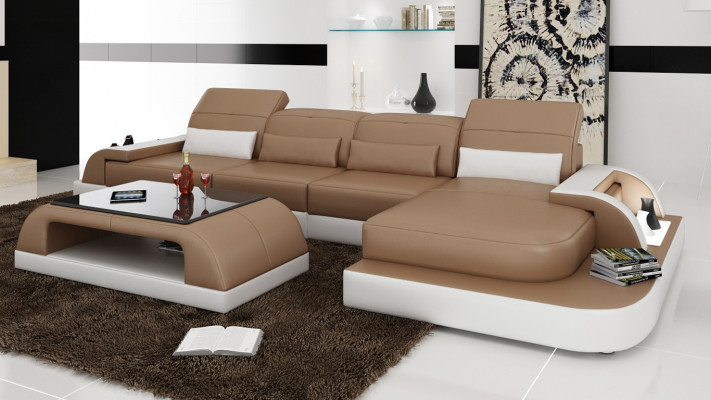 Couch set upholstery big XXL sofas couches sofa living landscape corner sofa + table
