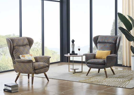 Armchair Design Couch Sofa Seater Luxury Wing Seat Relax Leather Lounge Club Upholstery