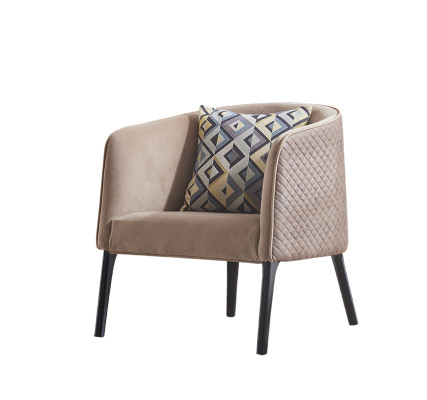 Luxury Chair Upholstered Cocktail Relax Lounge Club Chairs Furniture Design Armchair Beige