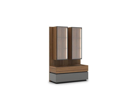 Luxury Complete Living Wall Brown Furniture Designer Set Furnishing TV Stand Modern