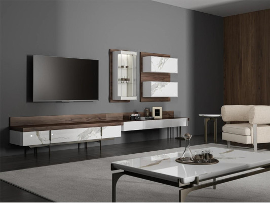 Wall unit TV stand sideboard wall cabinet modern living room hanging display cabinet wood