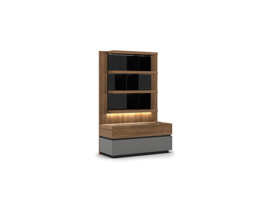 Living room furniture wall unit 320 cm furnishing brown luxury wall shelves
